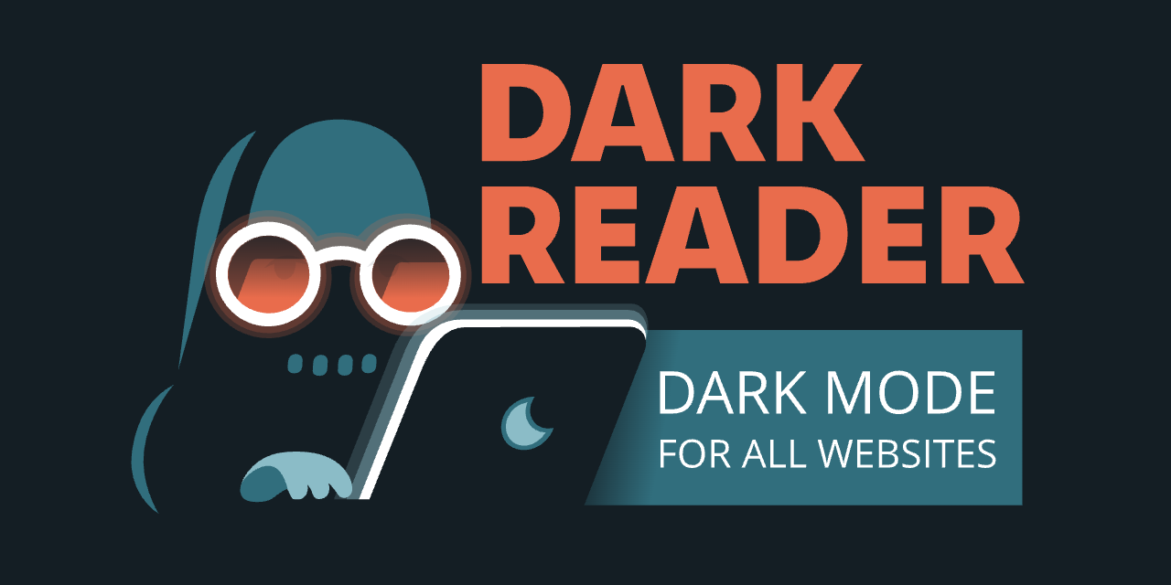 Dark Reader wendet ein erzeugtes dunkles Design auf eine helle Website an