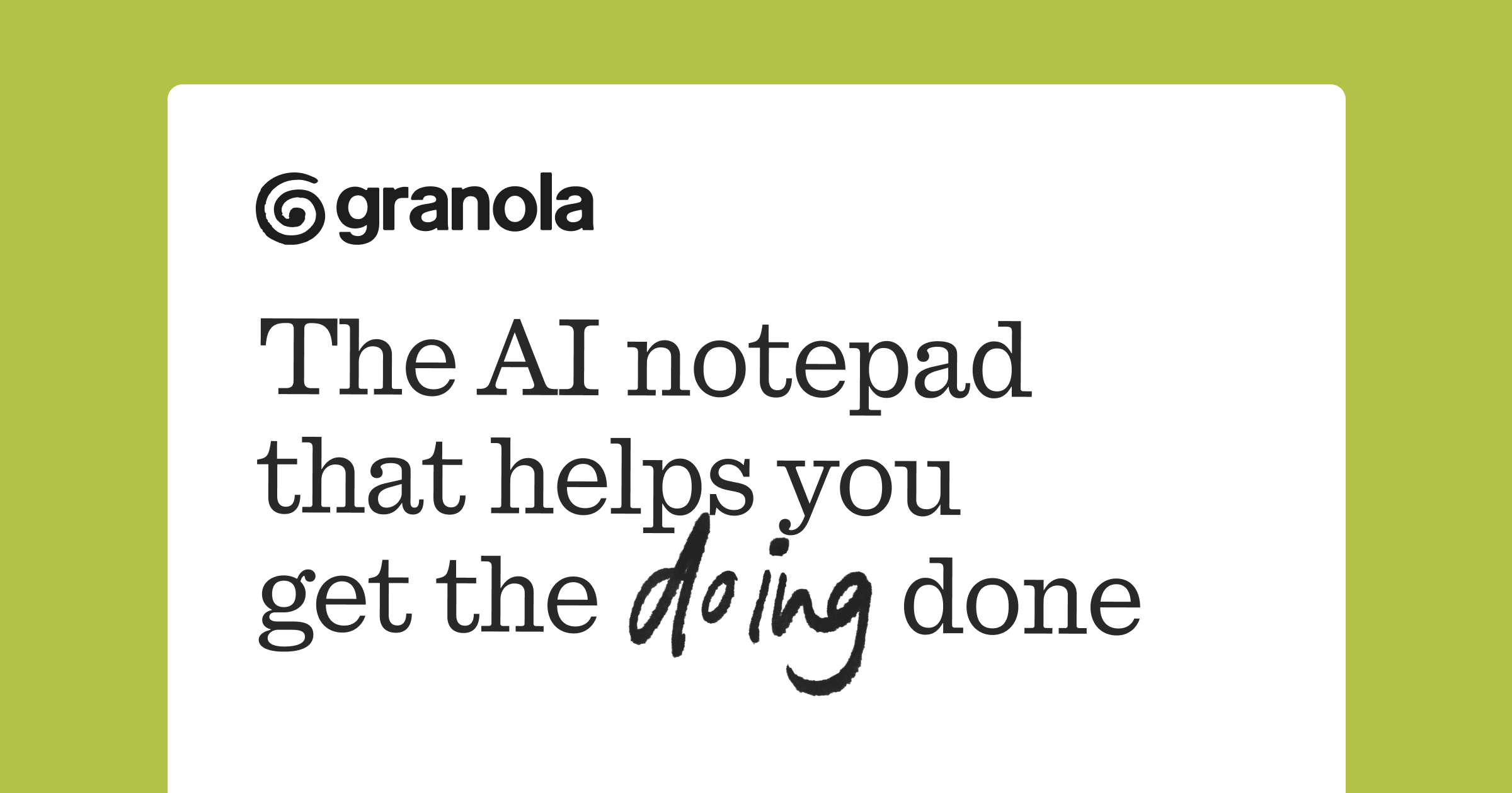 Granola AI notepad screenshot