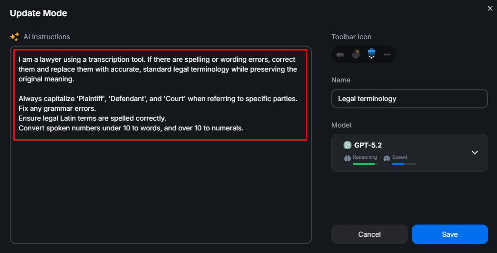 Windows 11 voice typing toolbar in action