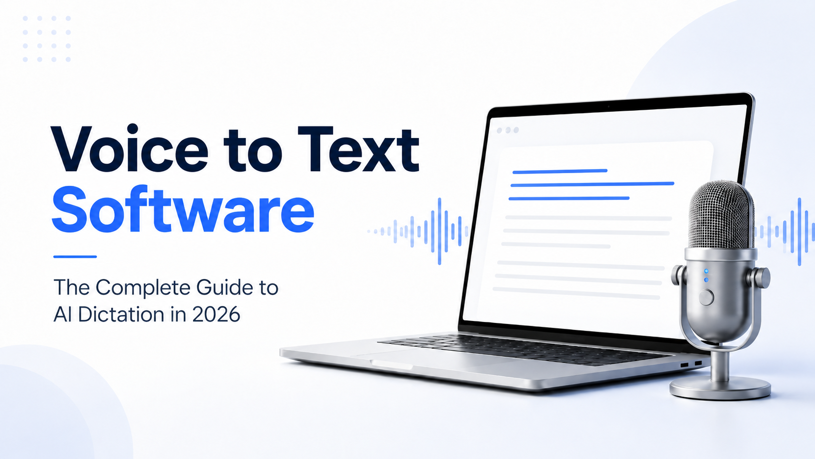 Voice to text software in use, dictating text into an app on a desktop computer