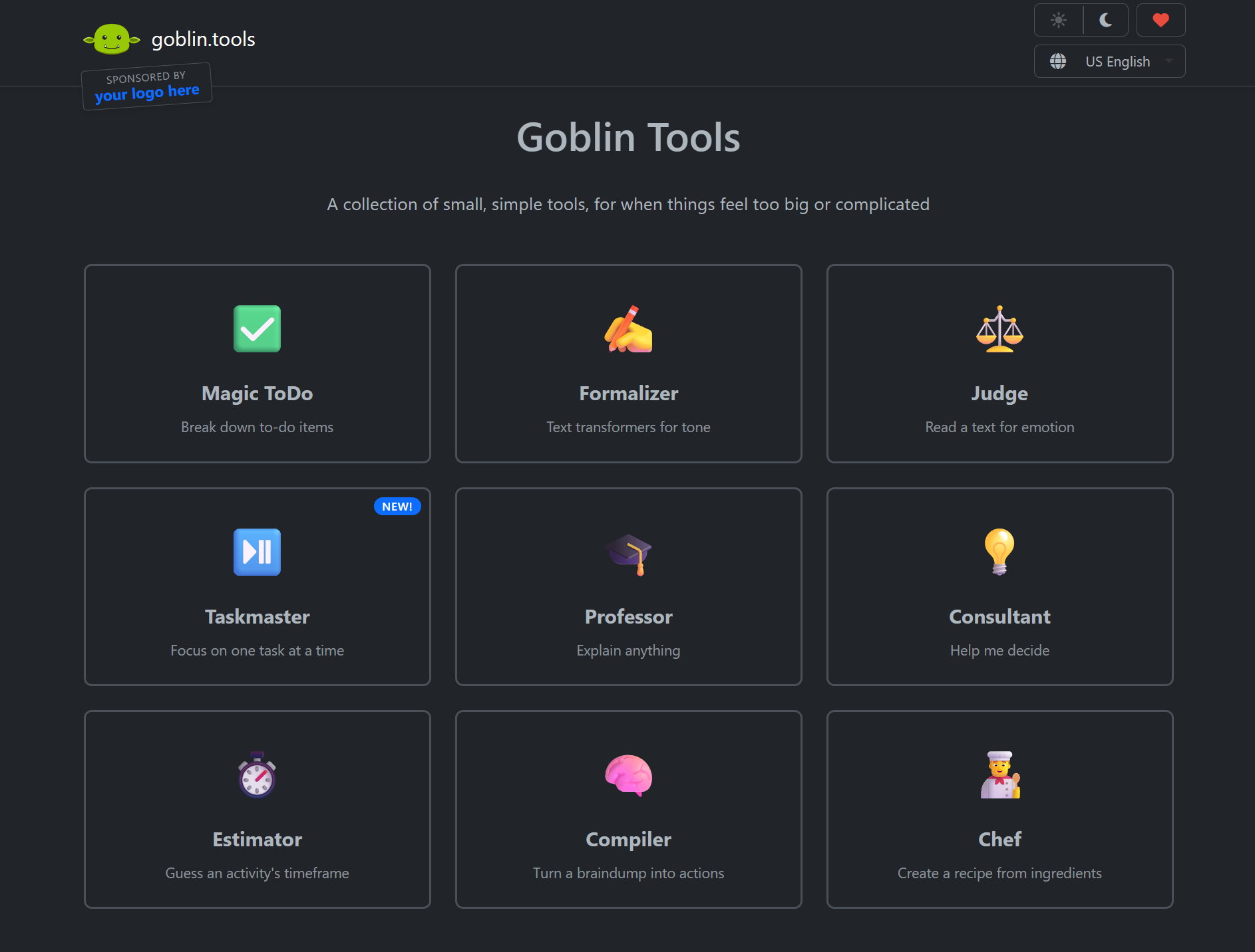 Goblin Tools Magic ToDo découpant une tâche en sous-tâches plus petites et ordonnées
